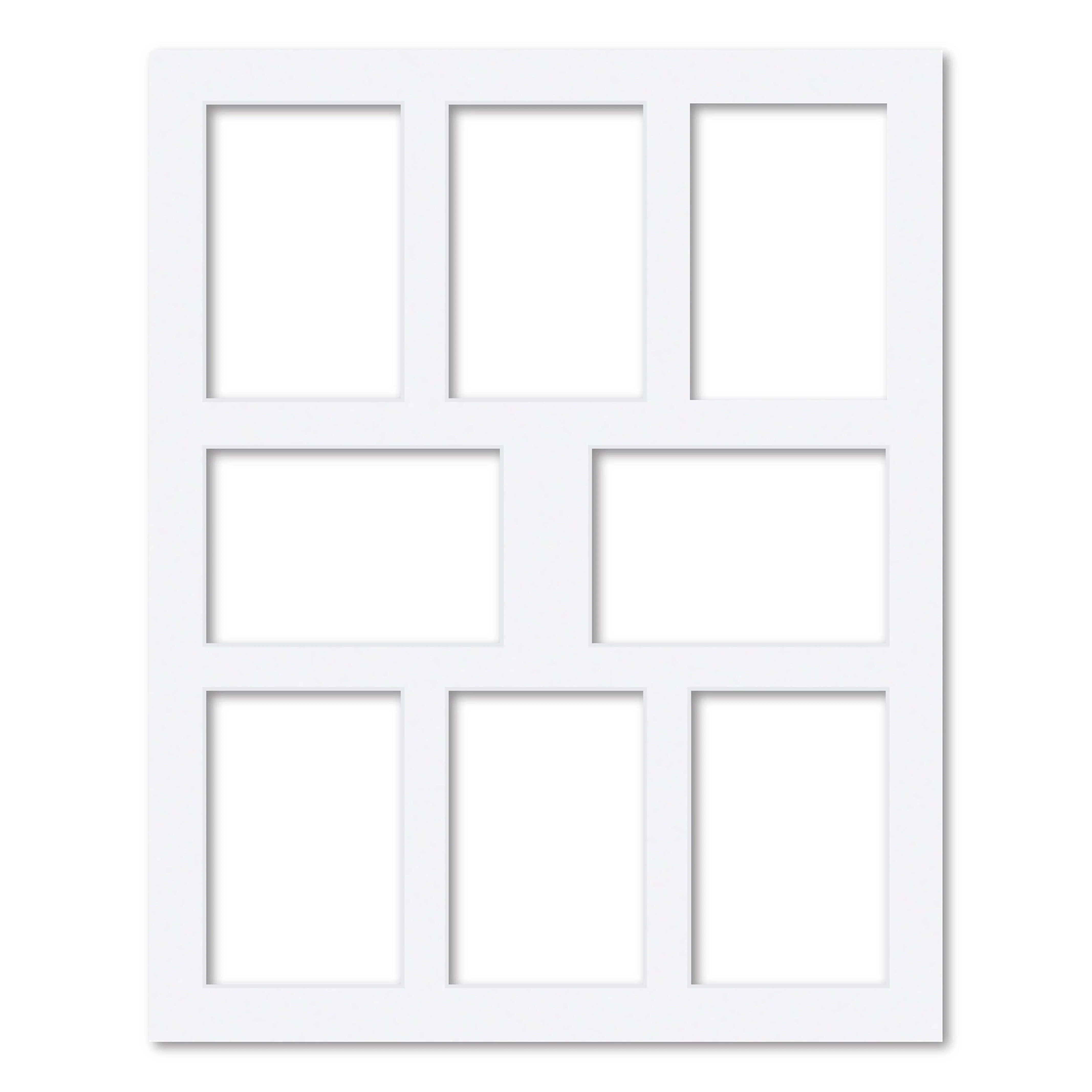 8 Window (4 x 6in) Collage Photo Mat Board