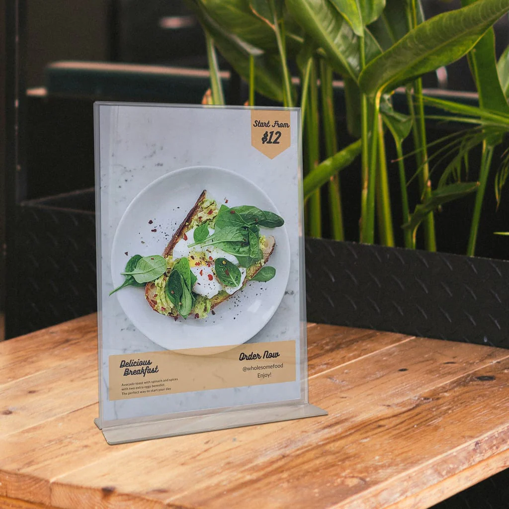 Acrylic Display T-Frame Photo & Sign Holders - Image 3
