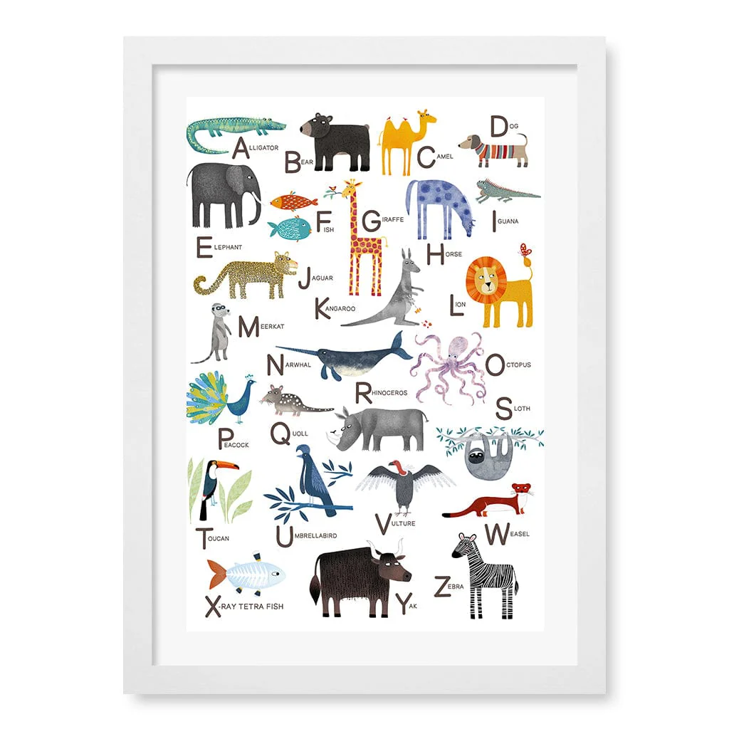 Alphabet Animals  Educational Nursery Wall Art Print - Image 23