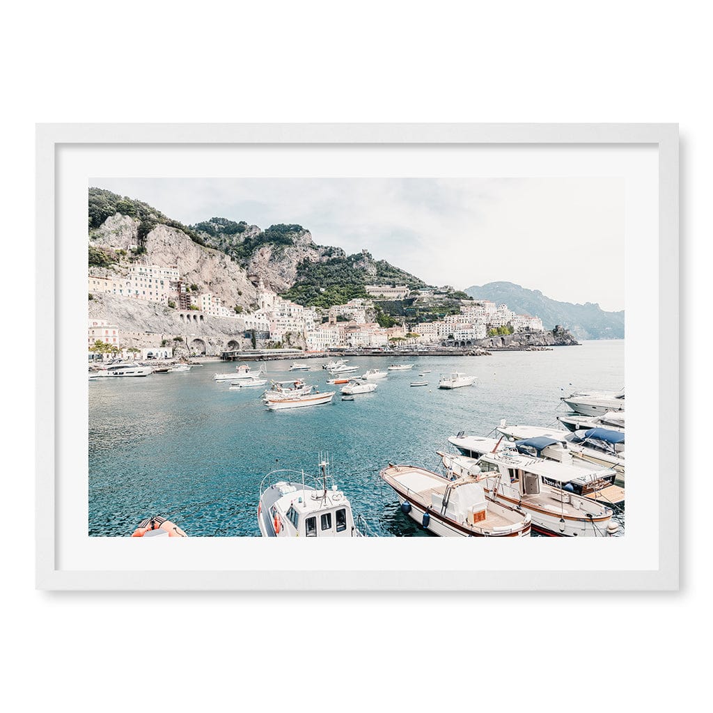 Amalfi Coast With Boats 2 Modern Wall Art Print - Image 22