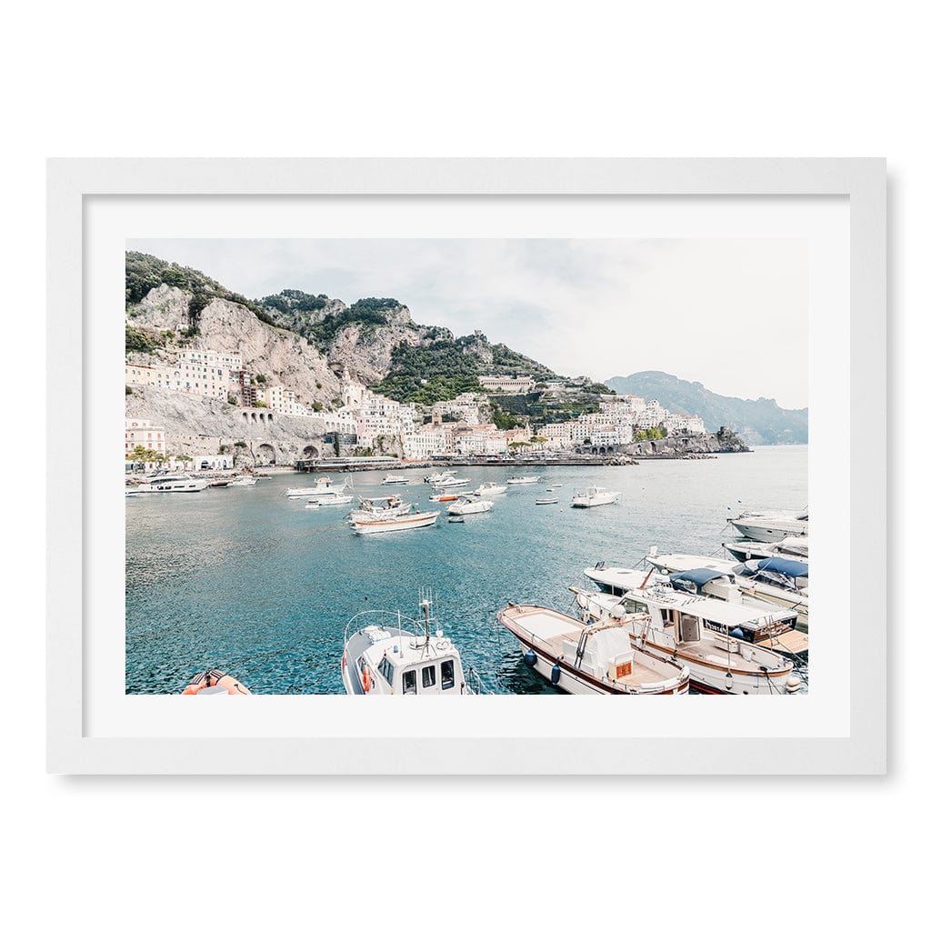 Amalfi Coast With Boats 2 Modern Wall Art Print - Image 9