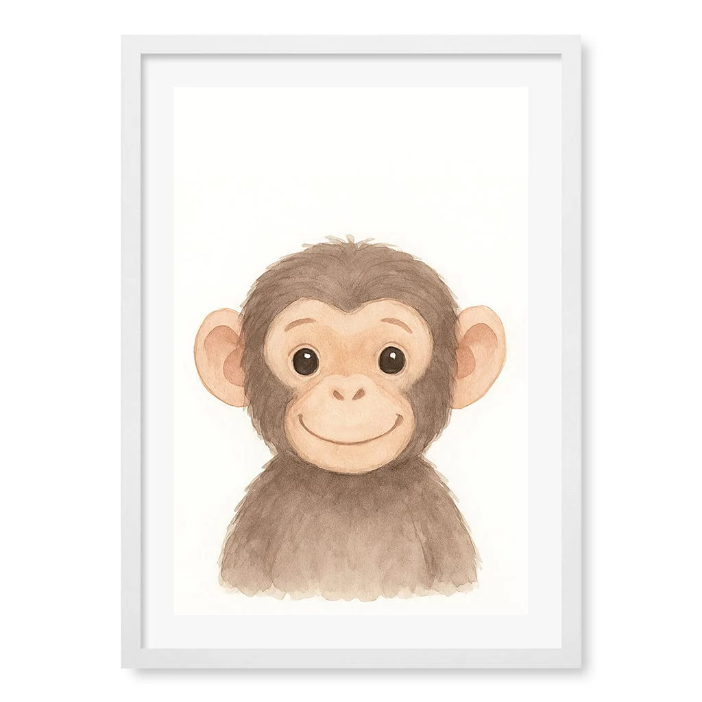 Animal Friends Chimpanzee Kids Wall Art Print - Image 22