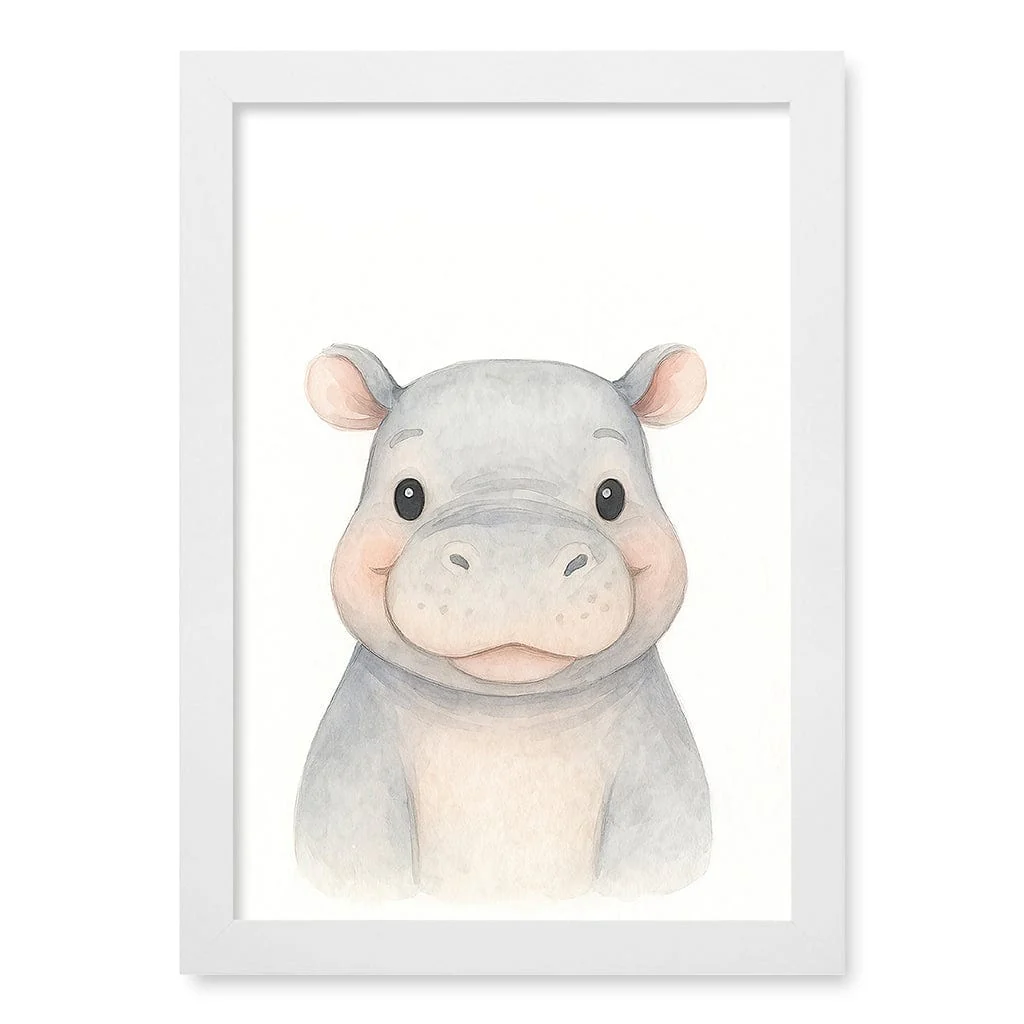 Animal Friends Hippo Children's Wall Art Print - Image 20