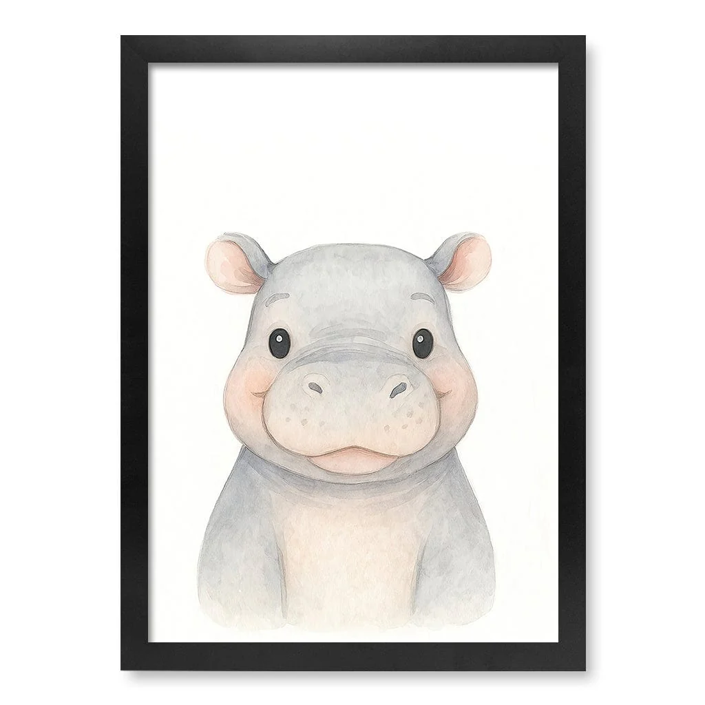 Animal Friends Hippo Children's Wall Art Print - Image 27