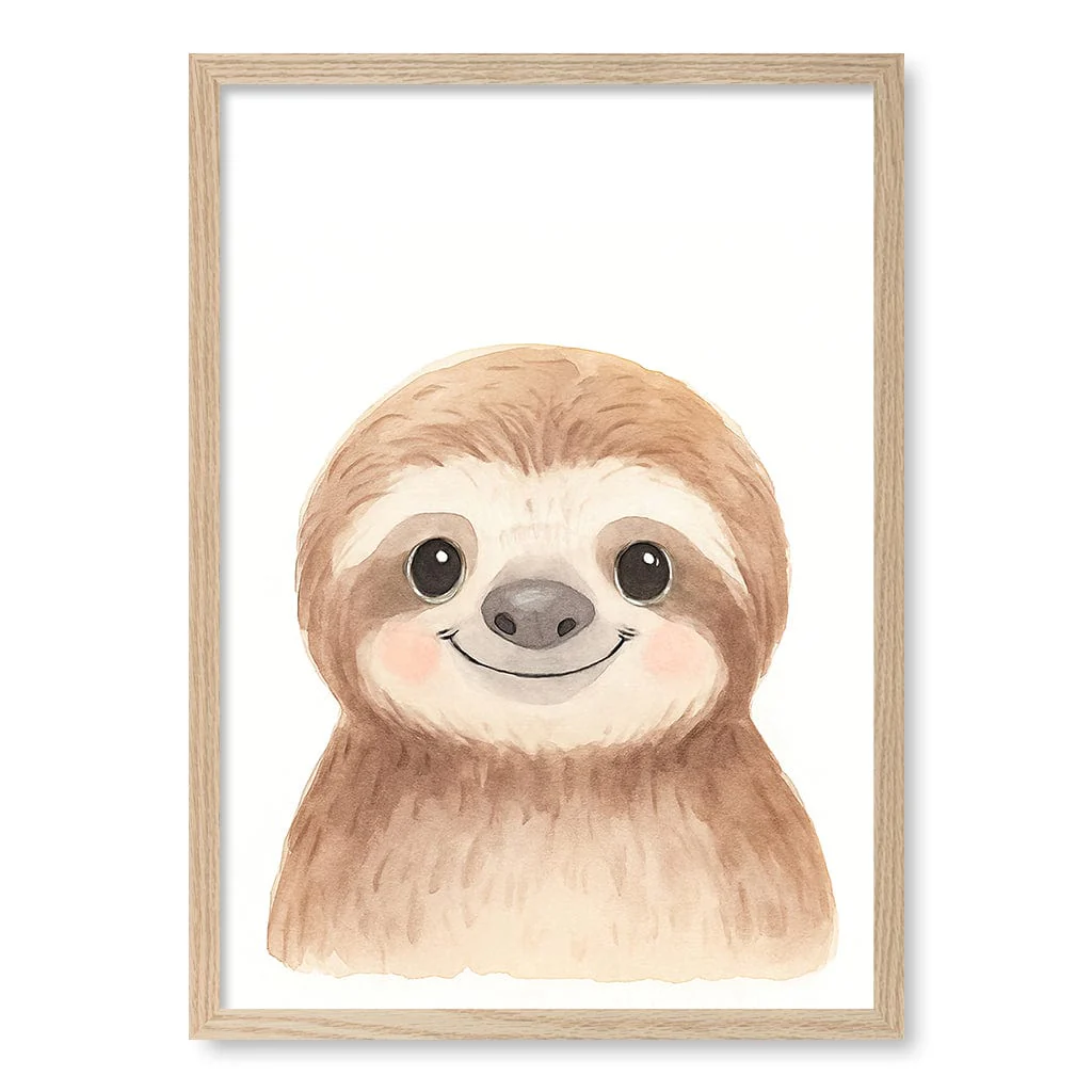 Animal Friends Sloth Children's Wall Art Print - Image 11