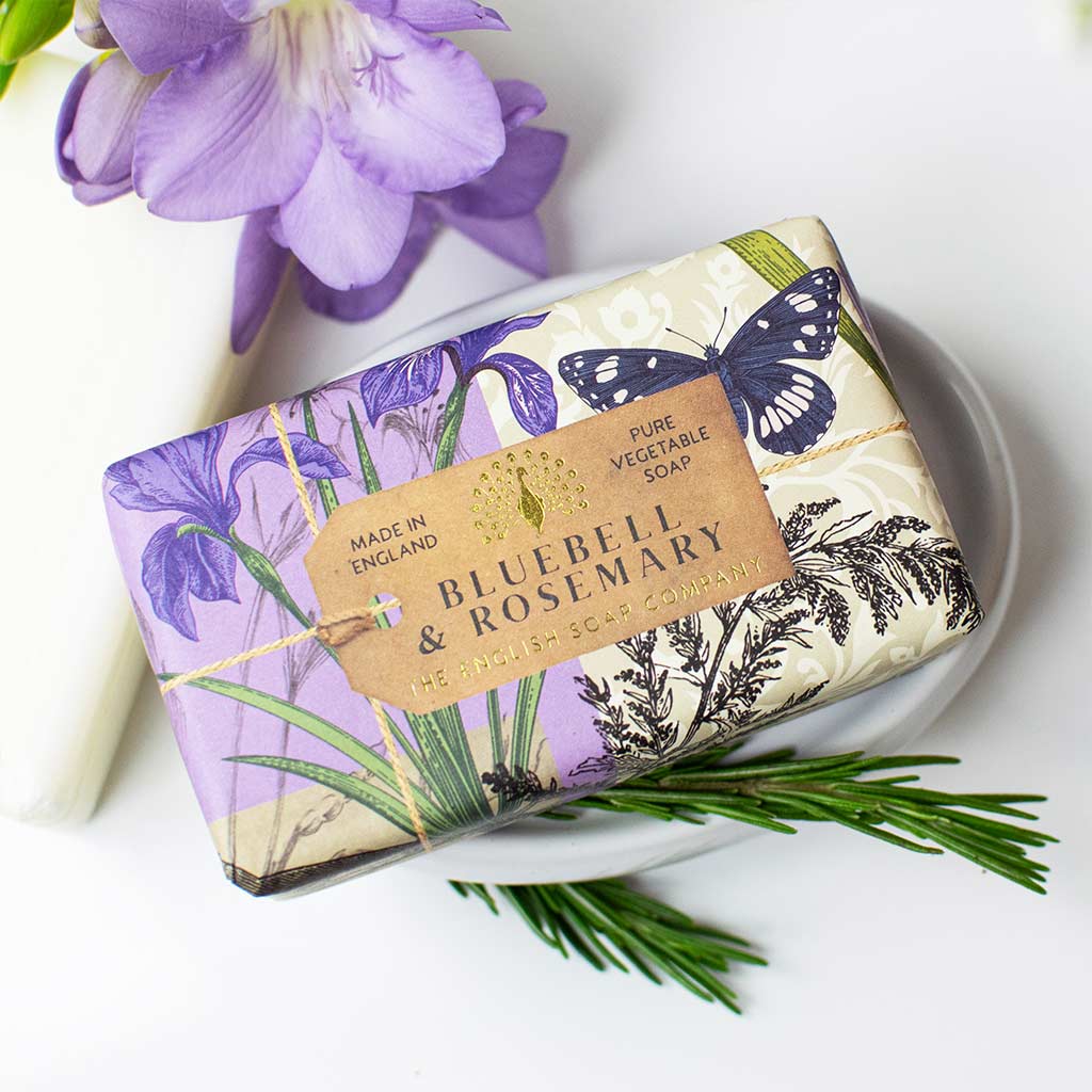 Anniversary Bluebell & Rosemary Soap Bar Bundle Pack (3 x 190g) – The English Soap Company - Image 2