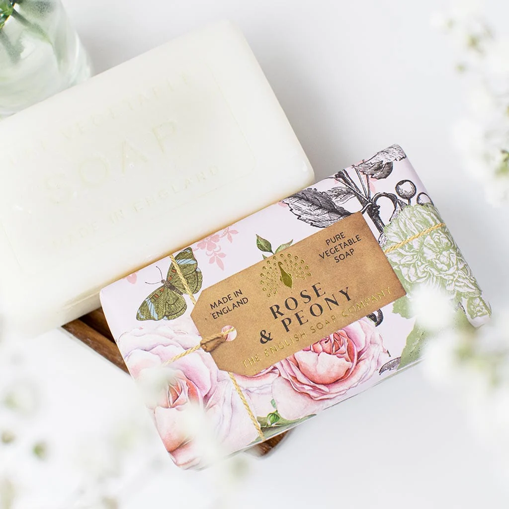 Anniversary Rose & Peony Soap Bar Bundle Pack (3 x 190g) – The English Soap Company - Image 2