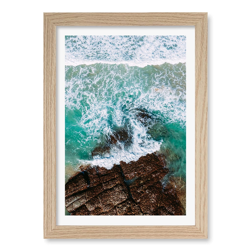 Aqua Rocks 3 Point Cartwright Wall Art Print - Image 13