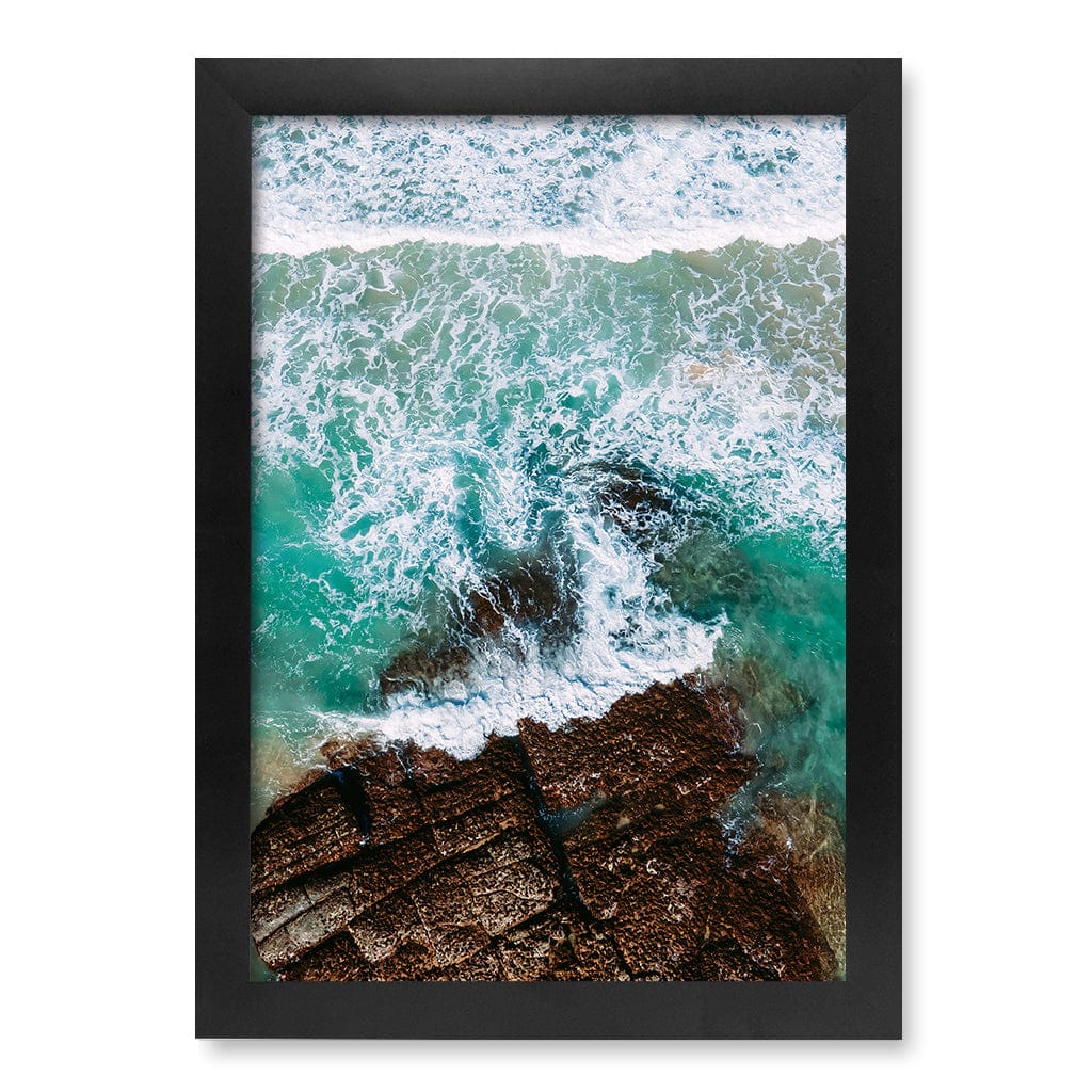 Aqua Rocks 3 Point Cartwright Wall Art Print - Image 16