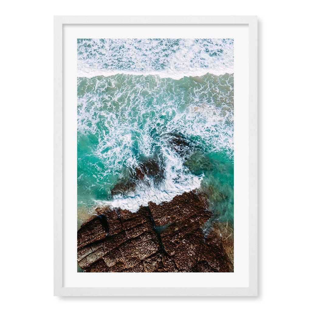 Aqua Rocks 3 Point Cartwright Wall Art Print - Image 23