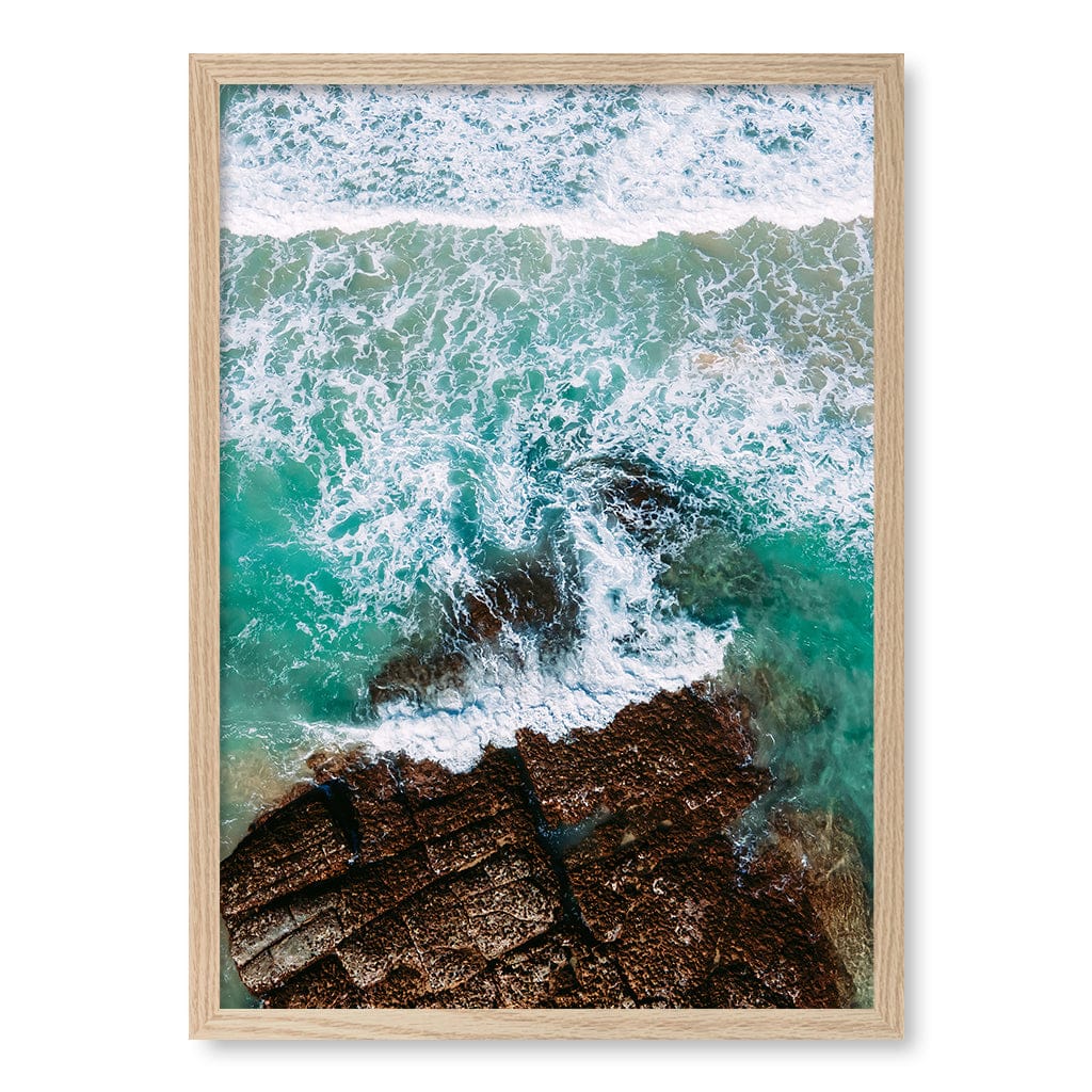 Aqua Rocks 3 Point Cartwright Wall Art Print - Image 26