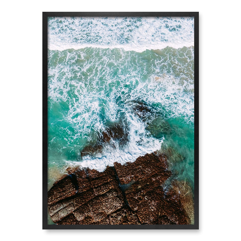 Aqua Rocks 3 Point Cartwright Wall Art Print - Image 34