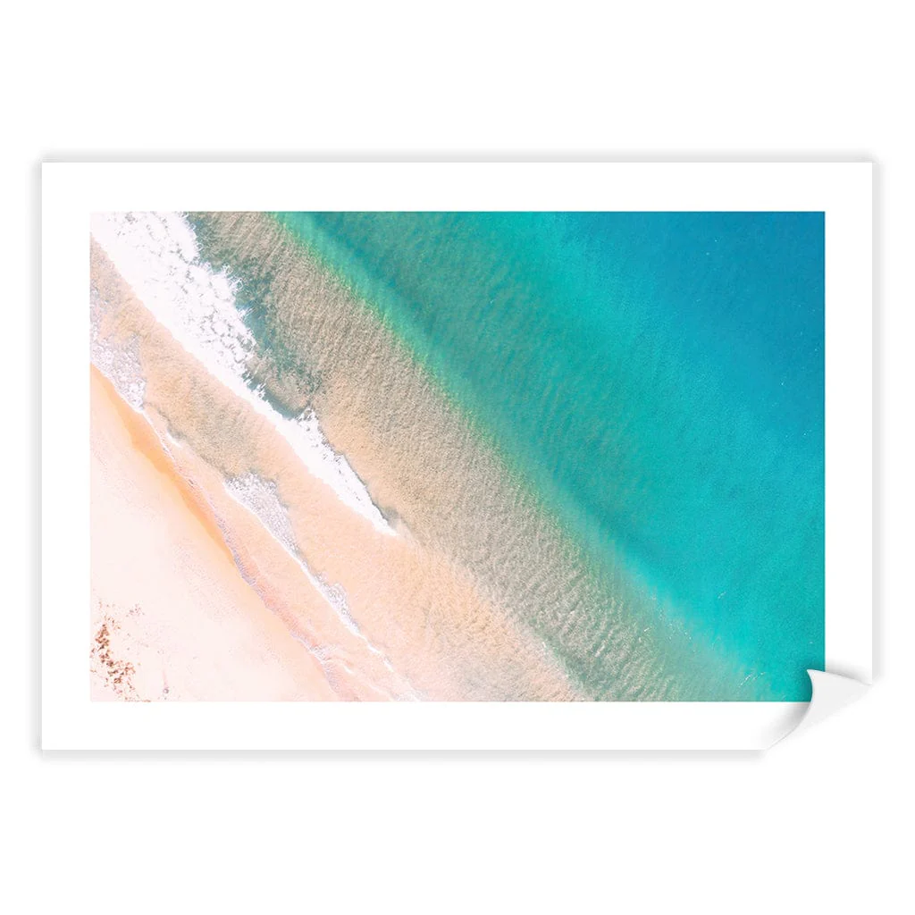 Aqua Sands 1 Putty Beach Wall Art Print - Image 10