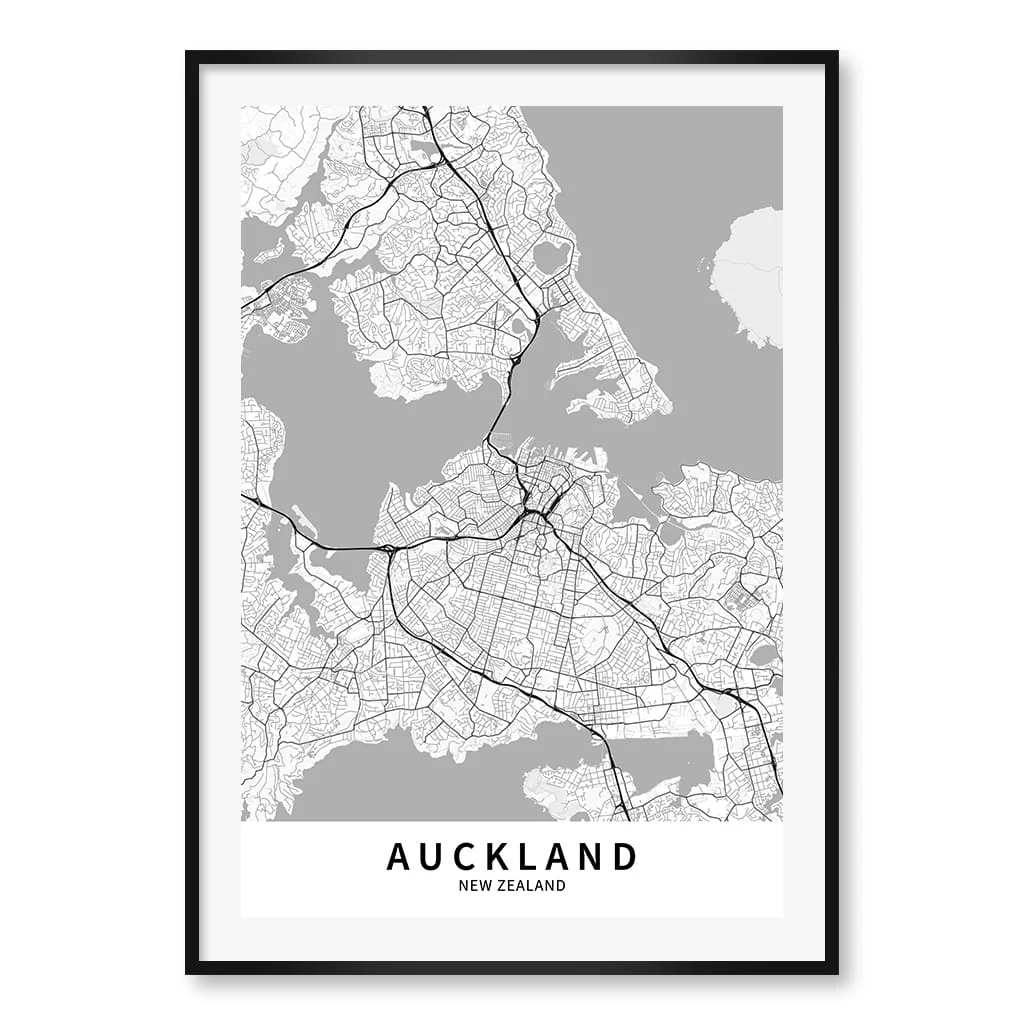 Auckland City Map Print - Auckland Map Wall Art - Image 37