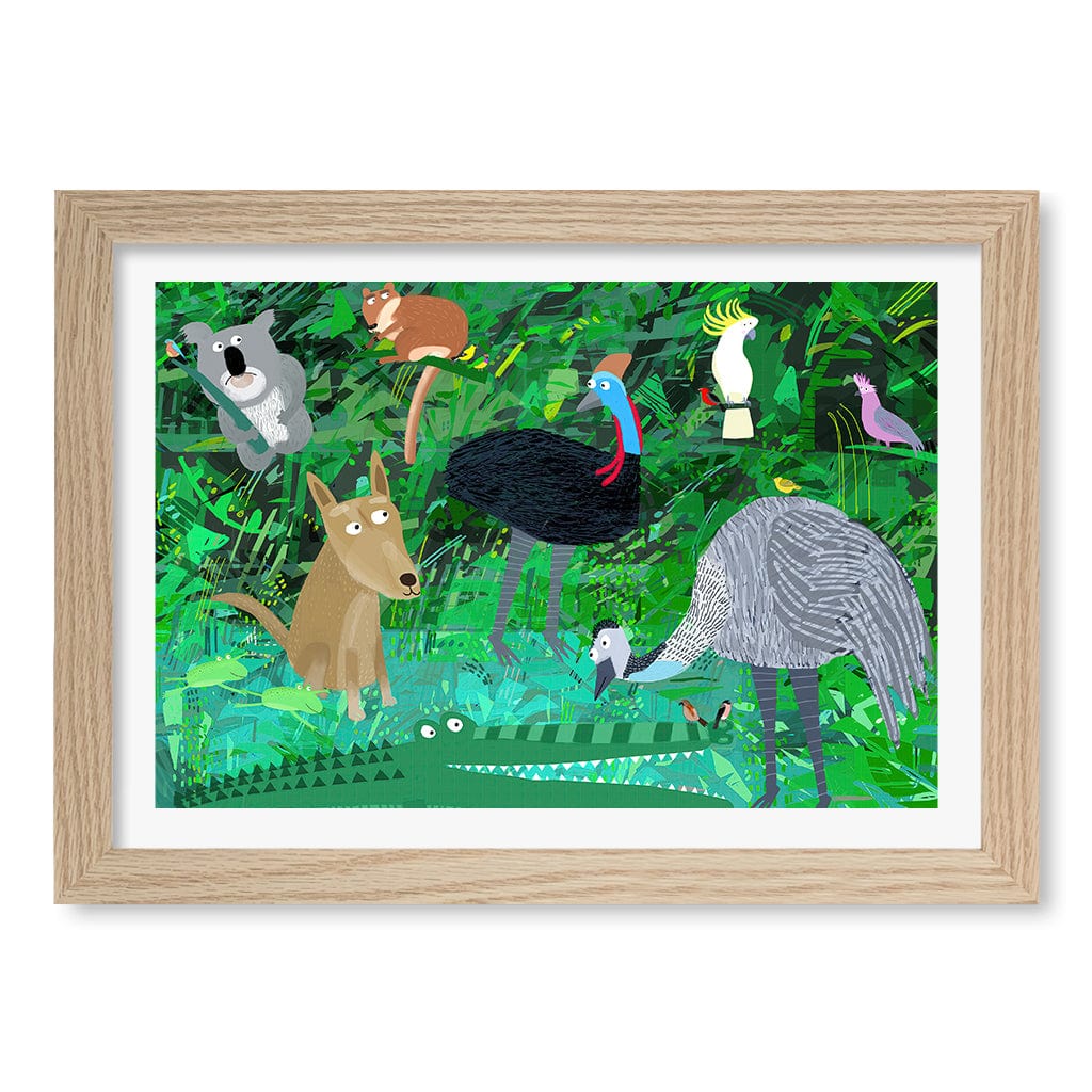 Australian Animals in the Jungle Wall Art Print - Image 12
