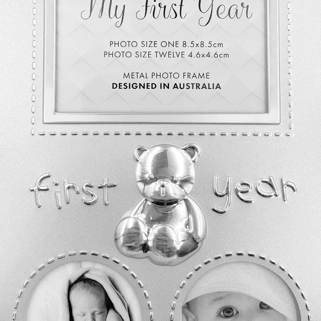 Baby First Year Gift Bundle – Silver Photo Album + First Year Frame (2 Pieces) - Image 4
