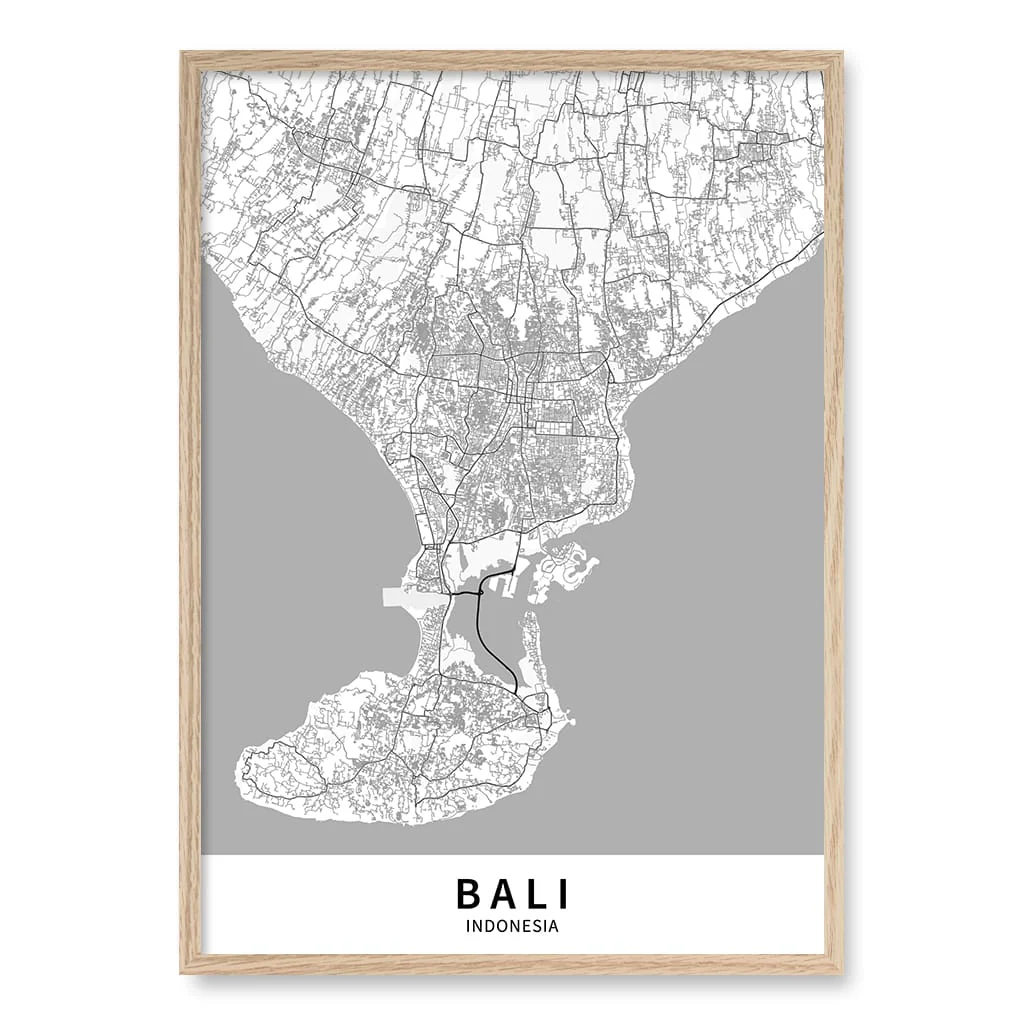 Bali Map Print - Bali Map Wall Art - Image 30