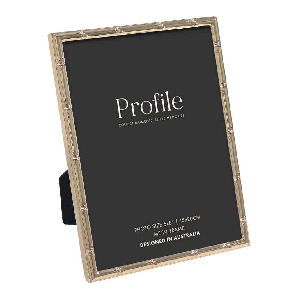 Bamboo Rose Gold Metal Photo Frame - Image 2