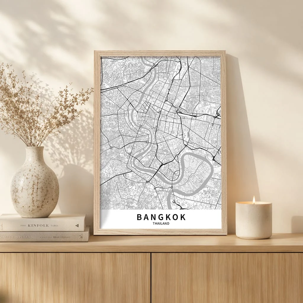 Bangkok City Map Wall Art Print - Image 2