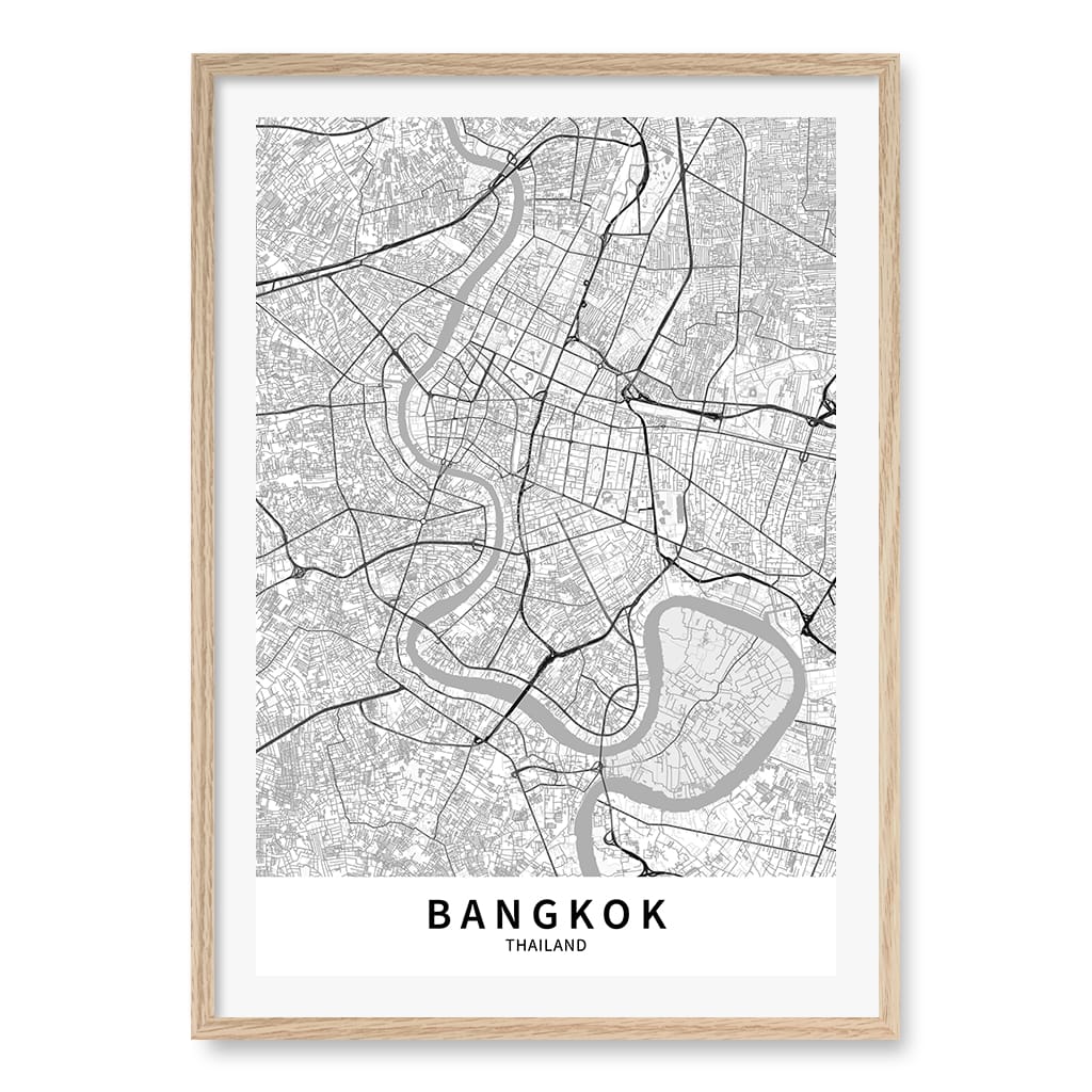 Bangkok City Map Wall Art Print - Image 29