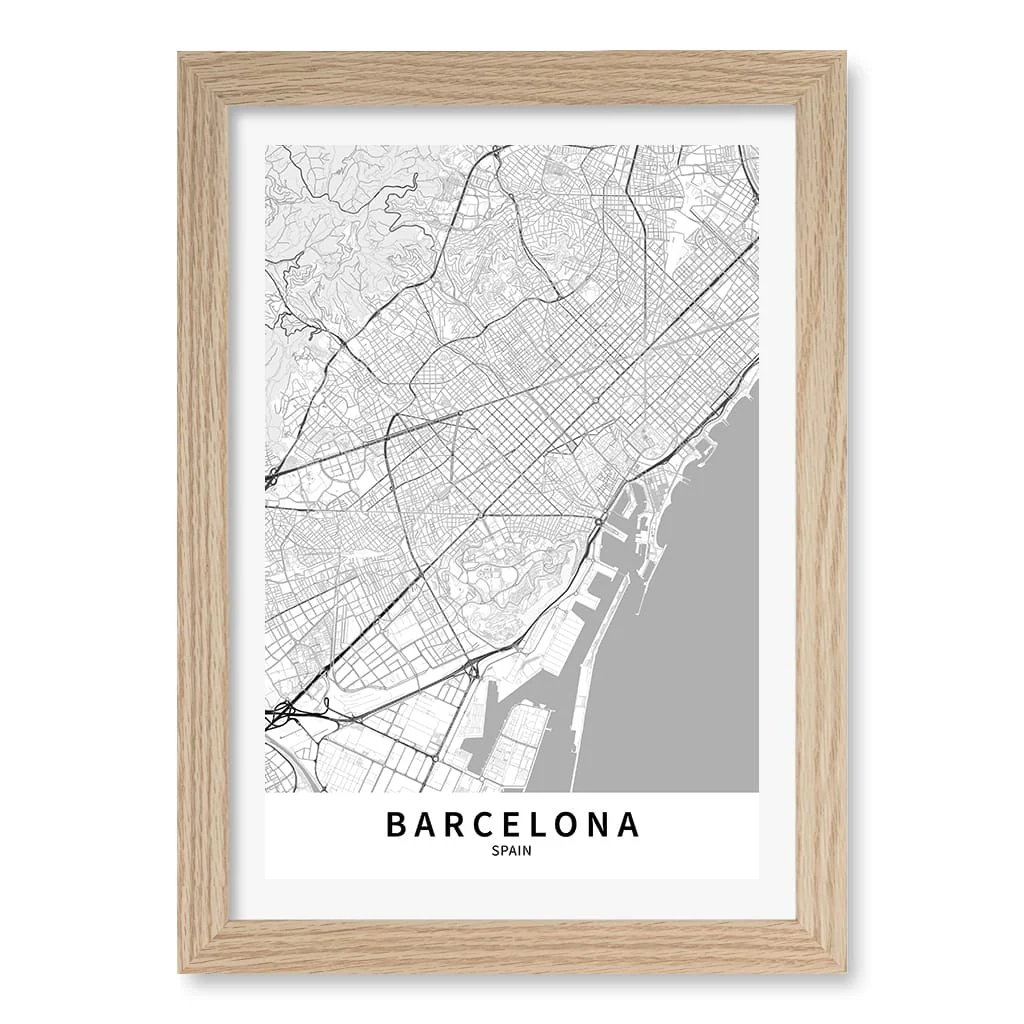 Barcelona City Map Print - Barcelona Map Wall Art - Image 12
