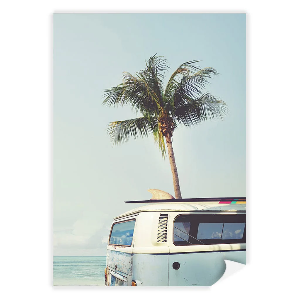 Beach Palm Kombi 1 Wall Art Print - Image 10