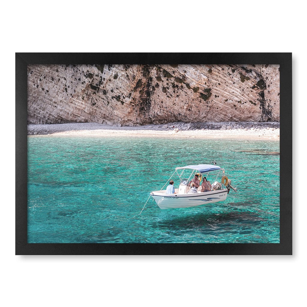 Boat in Emerald Waters Wall Art Print - Image 32