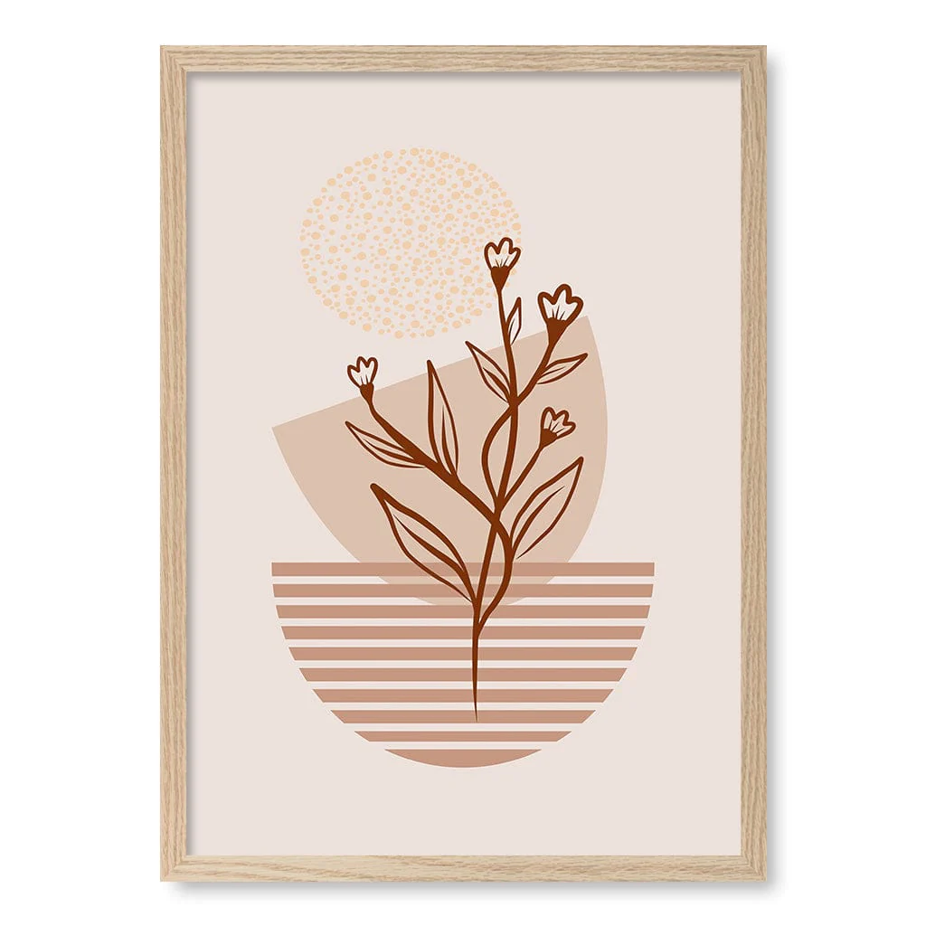 Boho Plant Lines One Wall Art Print - Image 23