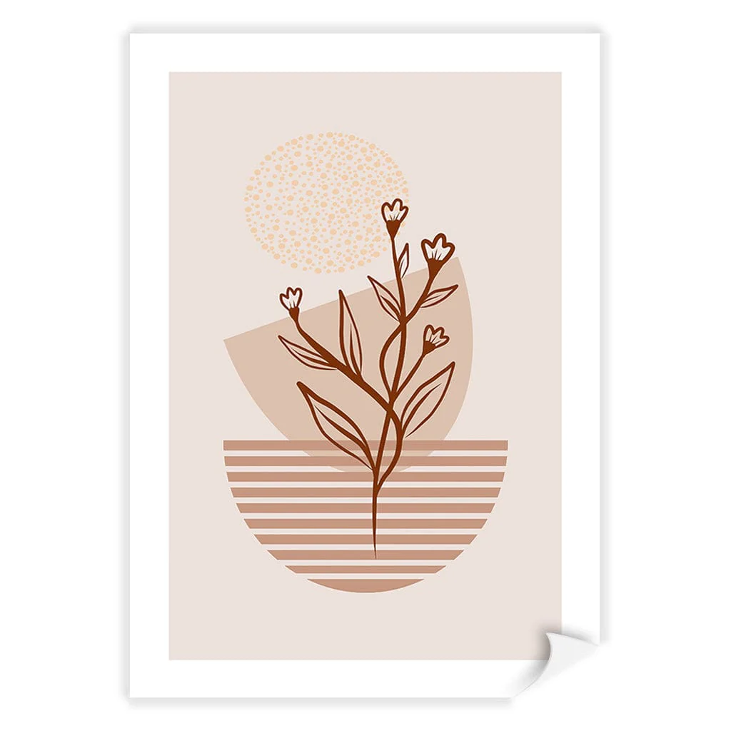 Boho Plant Lines One Wall Art Print - Image 9