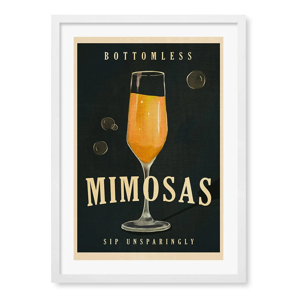 Bottomless Mimosas Cocktail Wall Art Print - Image 10