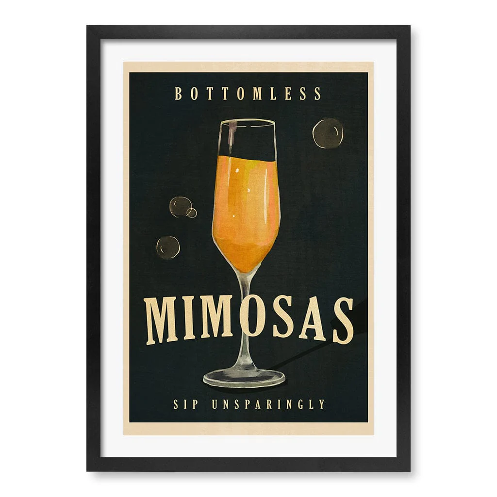 Bottomless Mimosas Cocktail Wall Art Print - Image 12