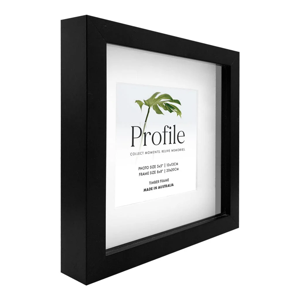 Brighton Black Square Shadow Box Timber Photo Frame - Image 3