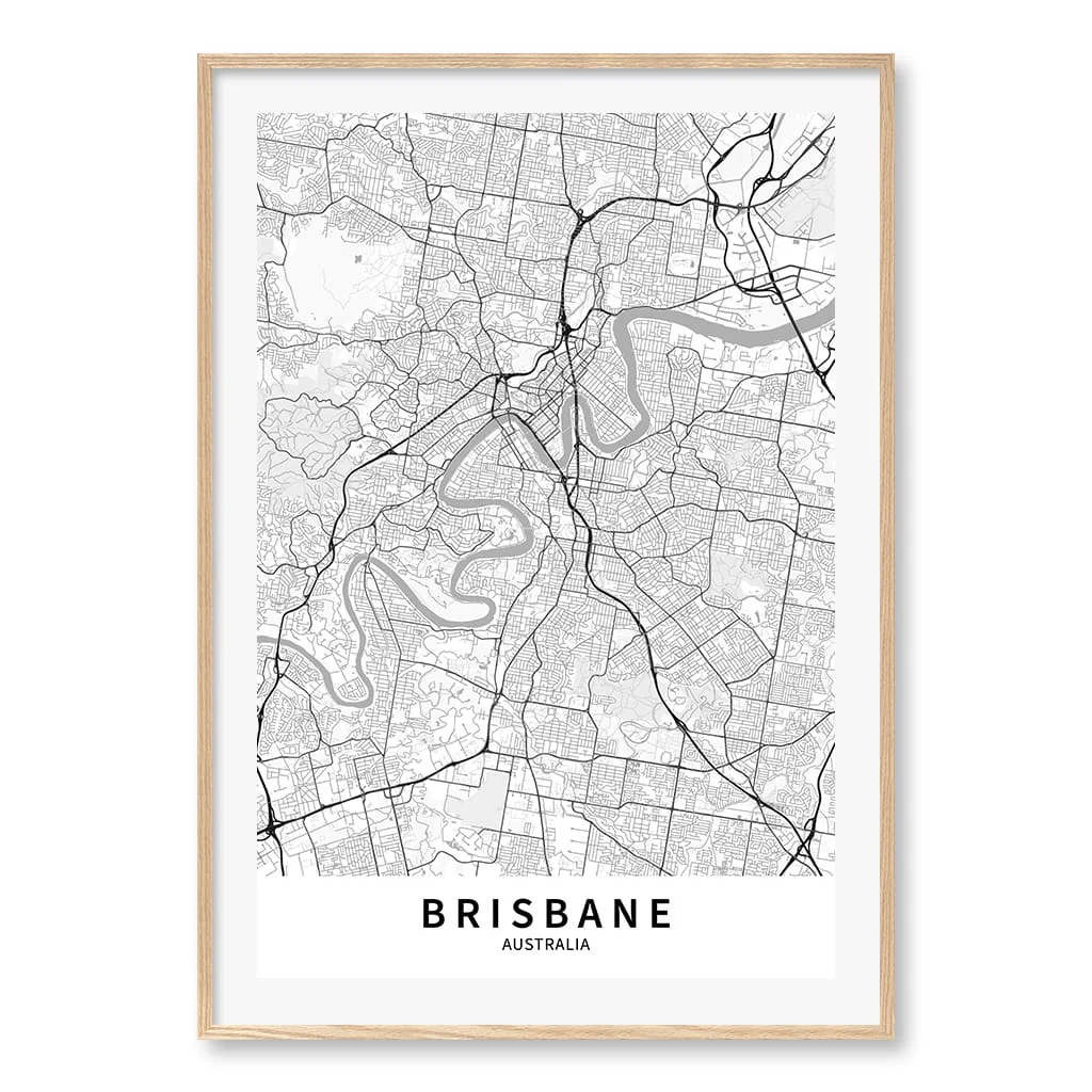 Brisbane City Map Print - Brisbane Map Wall Art - Image 35