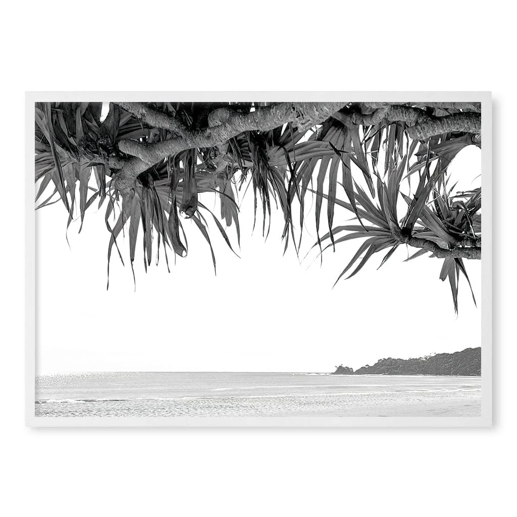 Byron Beach View B&W Wall Art Print - Image 15