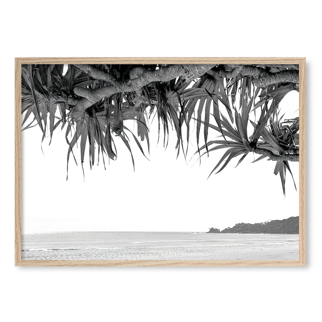 Byron Beach View B&W Wall Art Print - Image 22