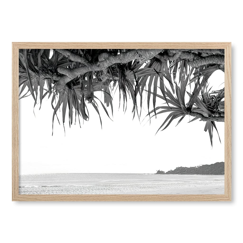 Byron Beach View B&W Wall Art Print - Image 23