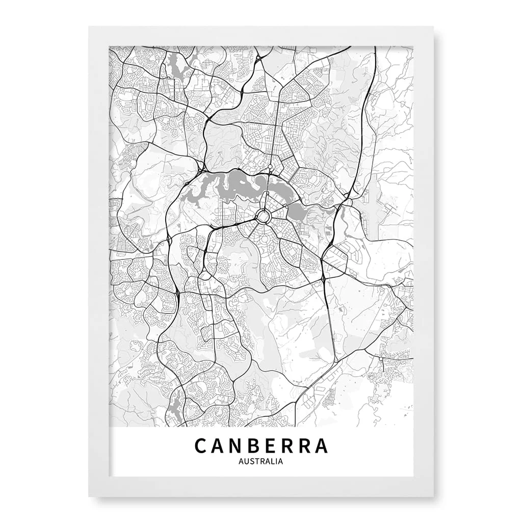 Canberra City Map Print - Canberra Map Wall Art - Image 18