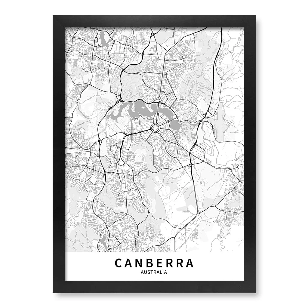 Canberra City Map Print - Canberra Map Wall Art - Image 22