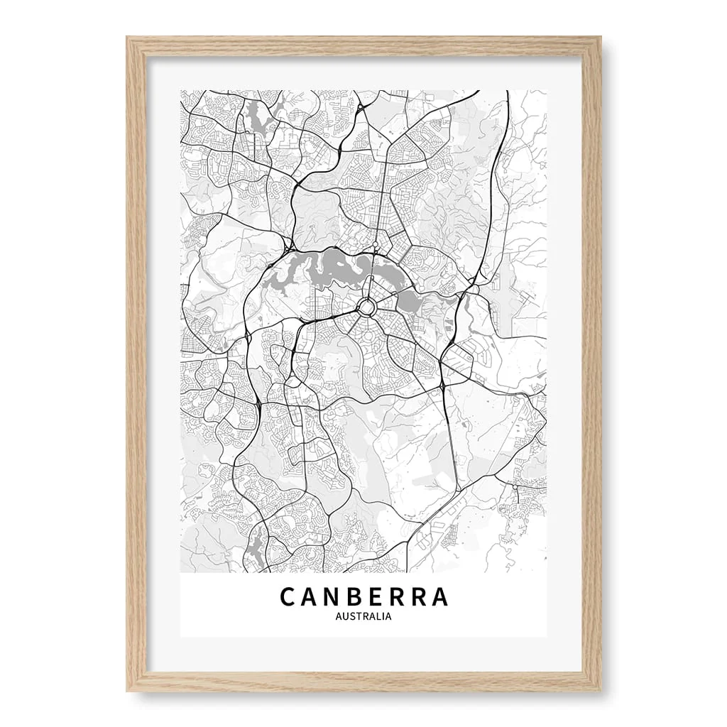 Canberra City Map Print - Canberra Map Wall Art - Image 25