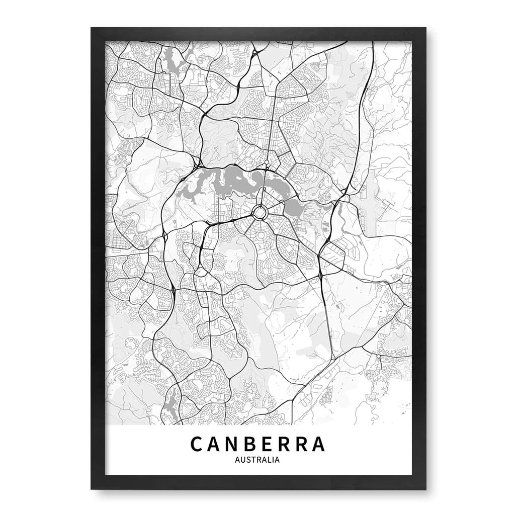 Canberra City Map Print - Canberra Map Wall Art - Image 27