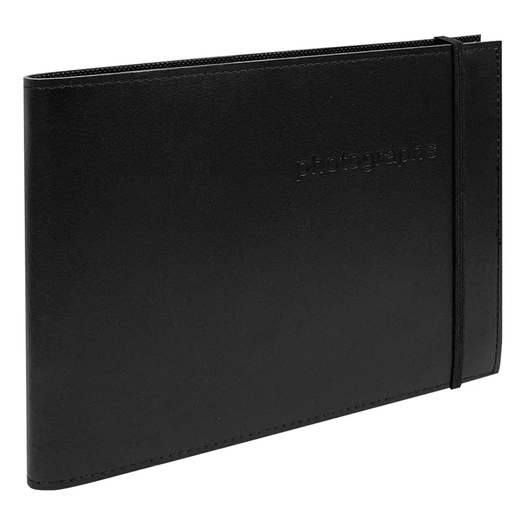 Citi Leather Black Large 6x8in Pocket Brag Book Photo Wallet - Image 2