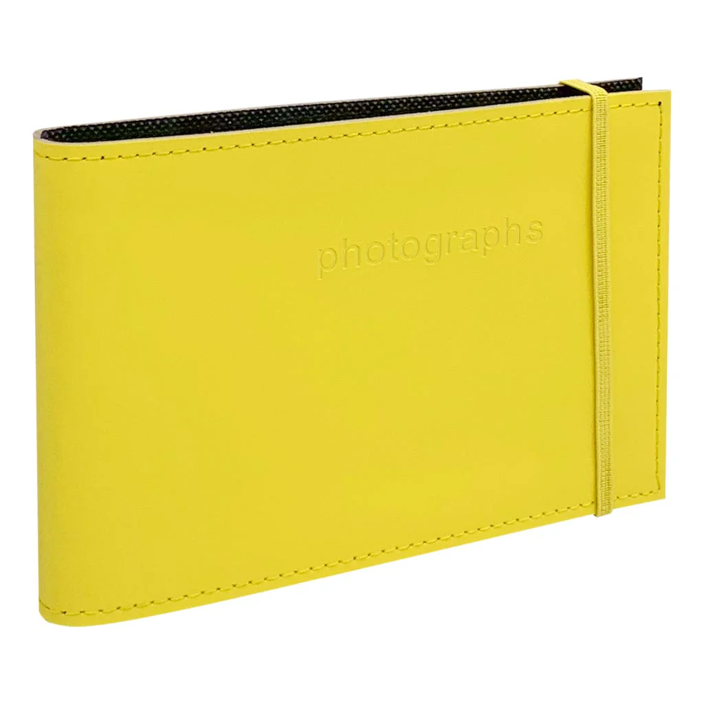 Citi Leather Vibrant Yellow Pocket Brag Book Photo Wallet - Image 2
