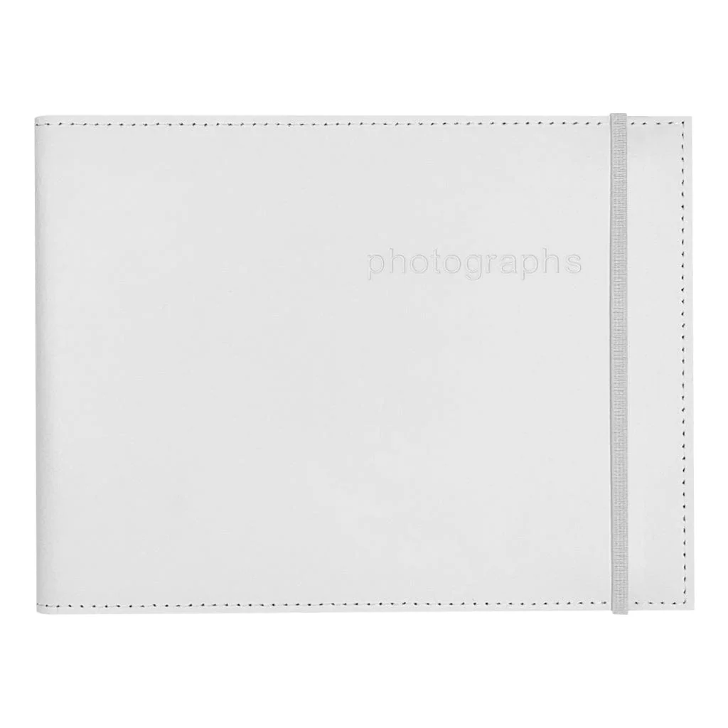 Citi Leather White Large 6x8in Pocket Brag Book Photo Wallet