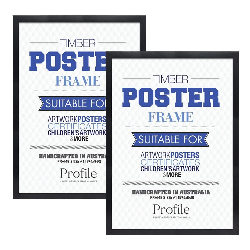 Classic Black A1 Poster Frame Set (2 Pack)