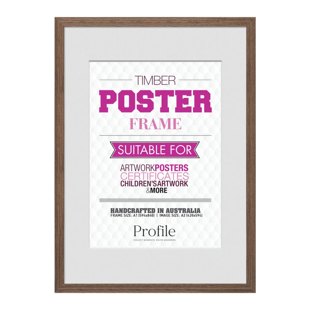 Classic Chestnut A1/A2 Poster Frame Set (2 Pack) - Image 4