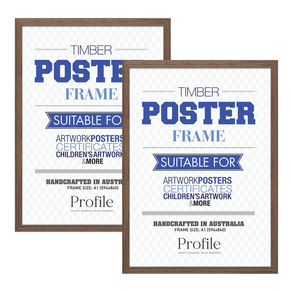 Classic Chestnut A1 Poster Frame Set (2 Pack)