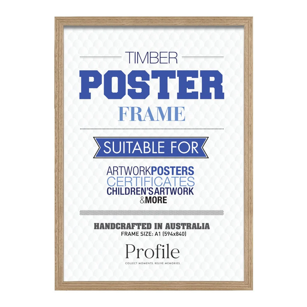 Classic Natural Oak A1 Poster Frame Set (2 Pack) - Image 4