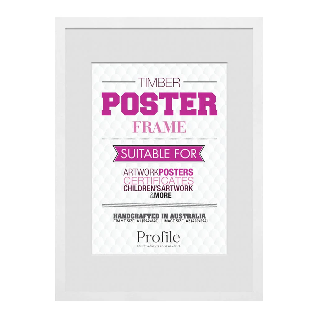 Classic White A1/A2 Poster Frame Set (2 Pack) - Image 4