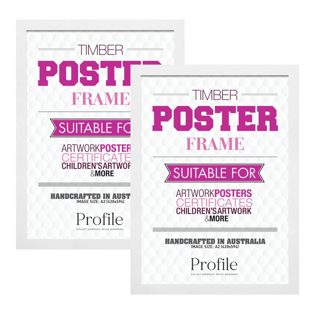 Classic White A2 Poster Frame Set (2 Pack)