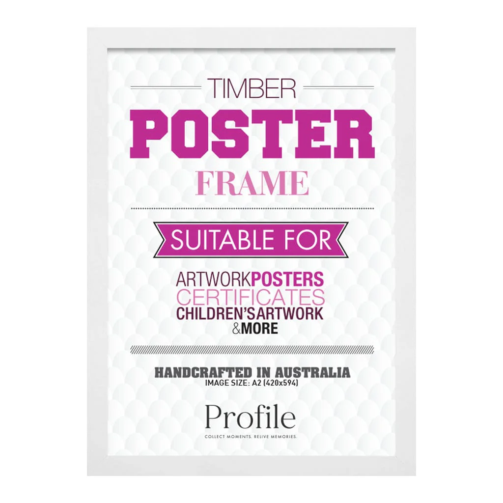 Classic White A2 Poster Frame Set (2 Pack) - Image 4